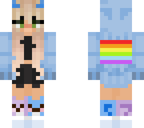 blue hoodie pride girl