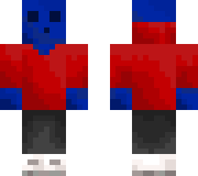 blue slime with hoodie