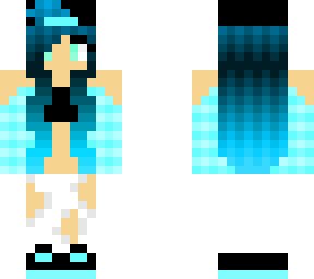 cool midnight blue tomboy girl