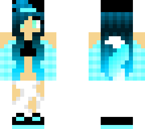 cool midnight blue tomboy wolf girl