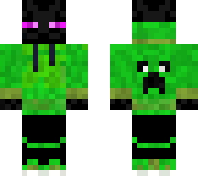 enderman with creeper hoodie!