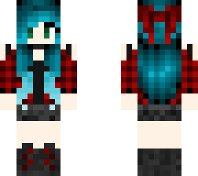 flannel emerald hair girl