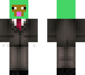 green sheep with suit