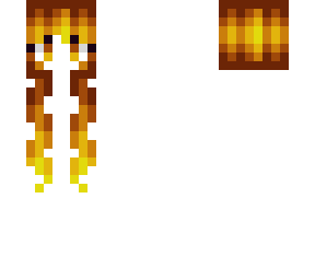 hb - super long & curly - campfire yellow & orange
