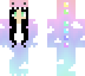 pastel dino with black hair edit of purpleskyferret