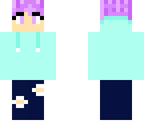 purple girl with hoodie