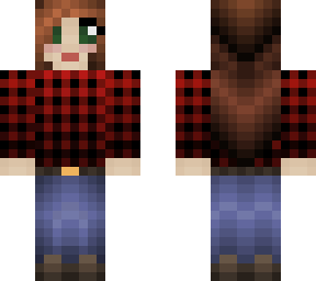 red plaid girl