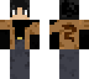black sweater + beige dragon jacket
