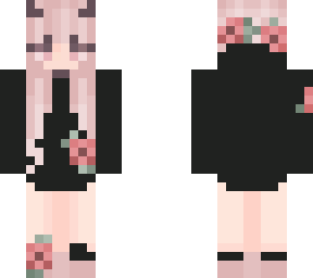black sweater w/ roses