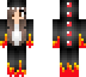 flaming dino girl (with brown eyes)