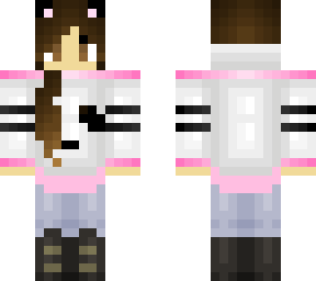 girl with panda hoodie