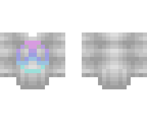 ob - white sweater w/ pastel purple fade peace sign