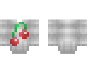 ob - whiteish gray sweater w/ cherries