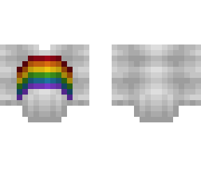 ob - whiteish gray sweater w/ rainbow
