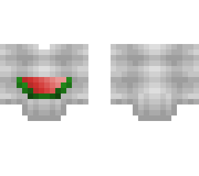 ob - whiteish gray sweater w/ watermelon slice