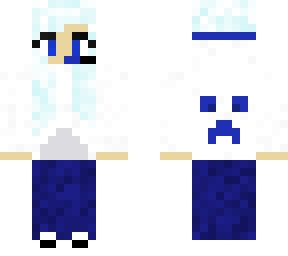 pastel blue gamer girl w/ white creeper hoodie