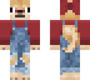 red angry doge overalls!