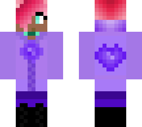 rose-haired purple hoodie girl