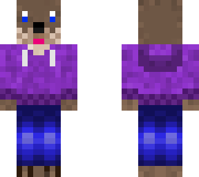 3d purple hoodie otter