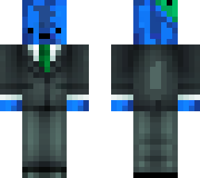 blue melon in suit