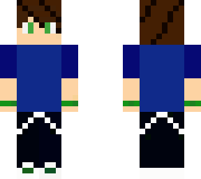 cool blue boy with green eyes