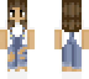 edit of girl in overalls with short hair