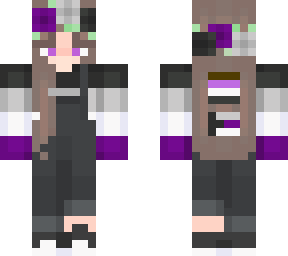 free a***ual pride skin (with gender apathetic and demi***ual flag on the back)