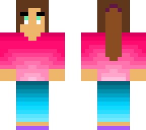 girl with a pony tail and very interesting clothes