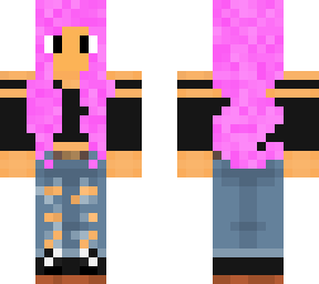 girl with pink hair