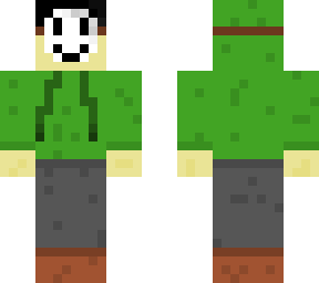 masked green hoodie (version 4)