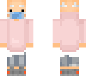 old man have corona mask