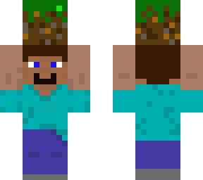 steve with gras block