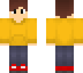 teenager with yellow hoodie