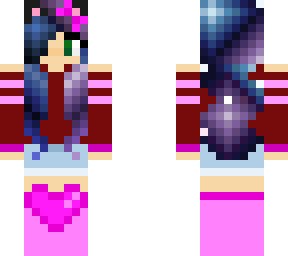 valentine's cat galaxy-haired girl