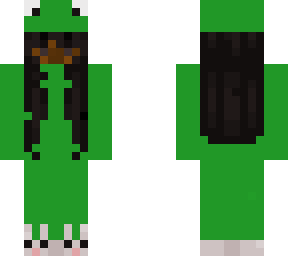 a darksin girl in a frog suit :)