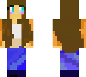 basic cute blue jeans and white top skin: girl