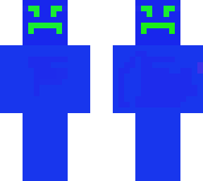 blue and green man!