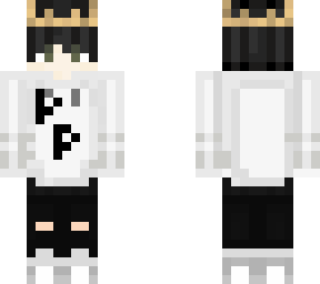 boys white hoodie crown | Minecraft Skin