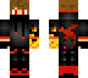 elite red boy dragon (brown hair and fireball)