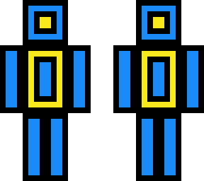 neon blue and yellow