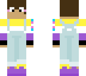 nonbinary trans flag with overalls og by queerios