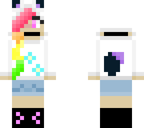 rainbow wolf girl