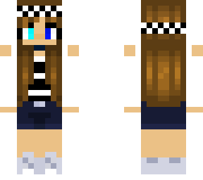 random brunette girl - my first custom hair!!! - repost