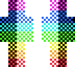 3d checkered rainbow