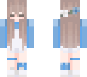 blue flower girl