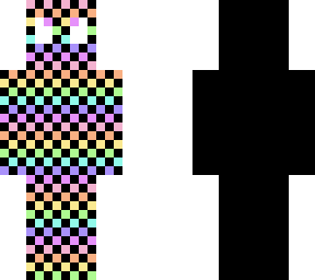 checkered pastel rainbow bob
