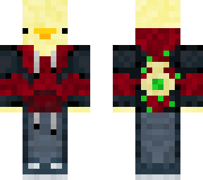 chicken in a red jacket
