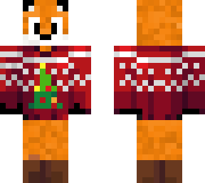 christmas furry fox