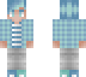 cool blue dude in cool plaid sweater