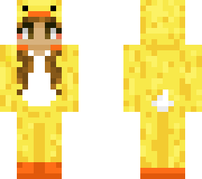 cute duck pajamas onesie costume brunette girl